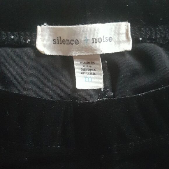 Urban Outfitters Leggings Silence & Noise Velour Soft Black Stretch Women Medium - Picture 4 of 5
